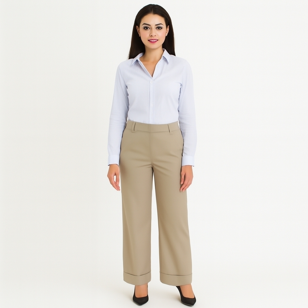 J.Crew Favorite Fit Cuffed Wide Leg Office Acadamia Preppy Trousers - Women's